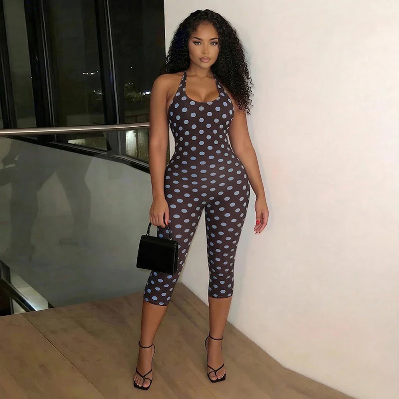 Damen Figurformender Jumpsuit mit Polka-Dots und schmalem Schnitt R&B - Image 2