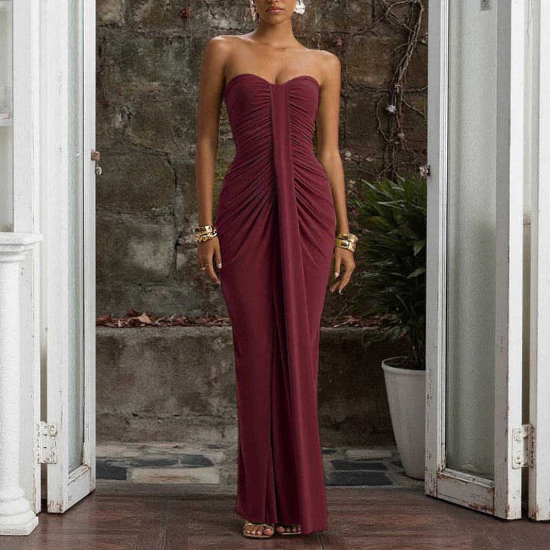 Damen figurbetontes Cocktailkleid mit Raffungen und herzförmigem Ausschnitt R&B - Image 8