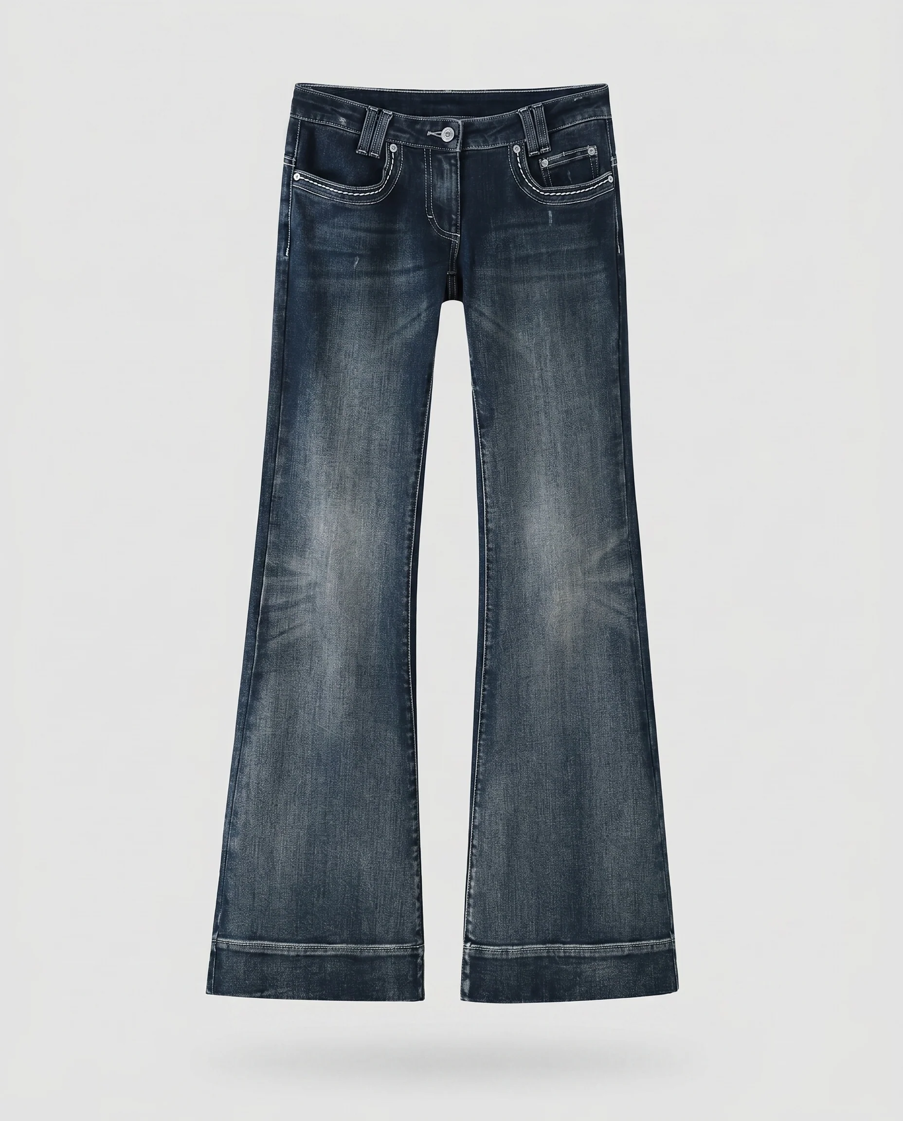 Damen Flared Jeans mit ausgefallenem Design und stylishen Nahtdetails R&B - Image 4