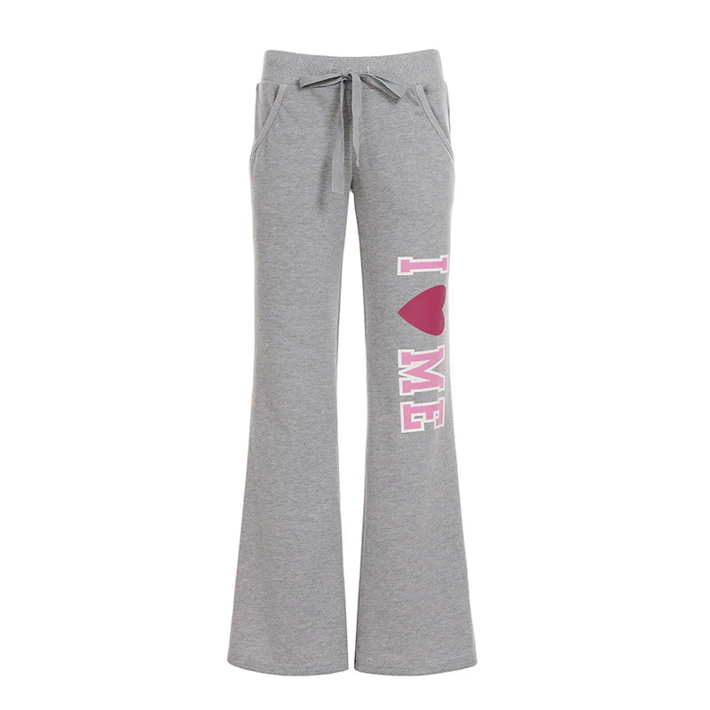 Damen Freizeit-Hosen mit hohem Bund und modischem Schriftzug R&B - Image 10