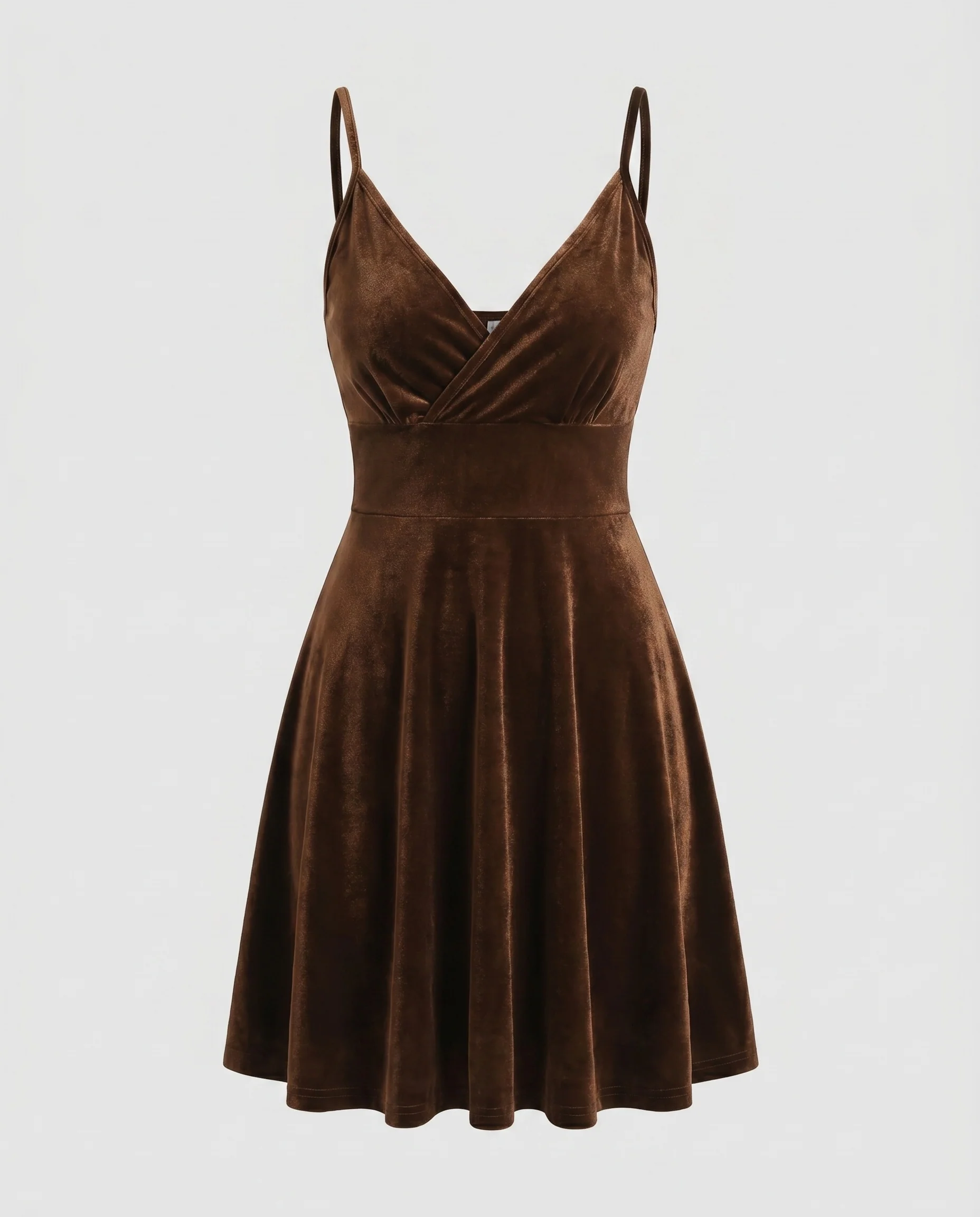 Damen Freizeit Kleid mit elegantem V-Ausschnitt und fließendem Rock R&B - Image 5