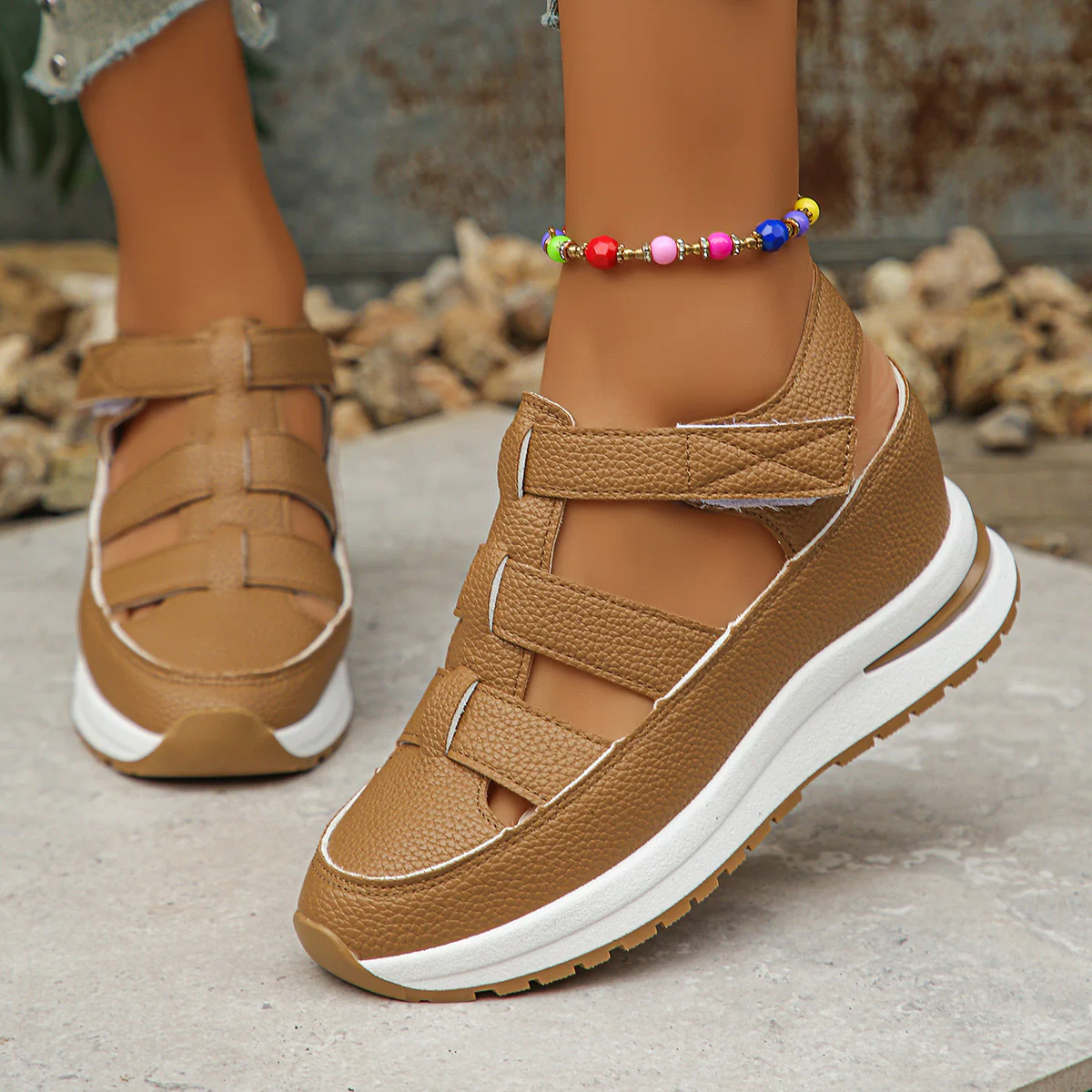Damen Freizeitsneaker mit ergonomischem Design und verstellbaren Riemen R&B - Image 11