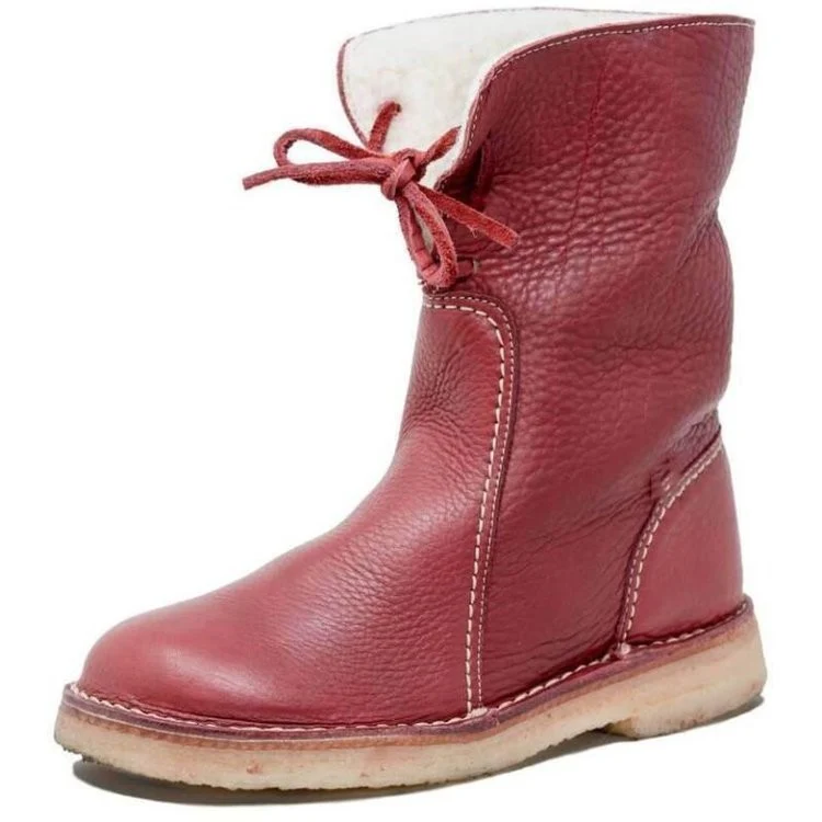 Damen Freizeit-Stiefel aus weichem Leder mit verstellbarem Schnürsystem R&B - Image 2
