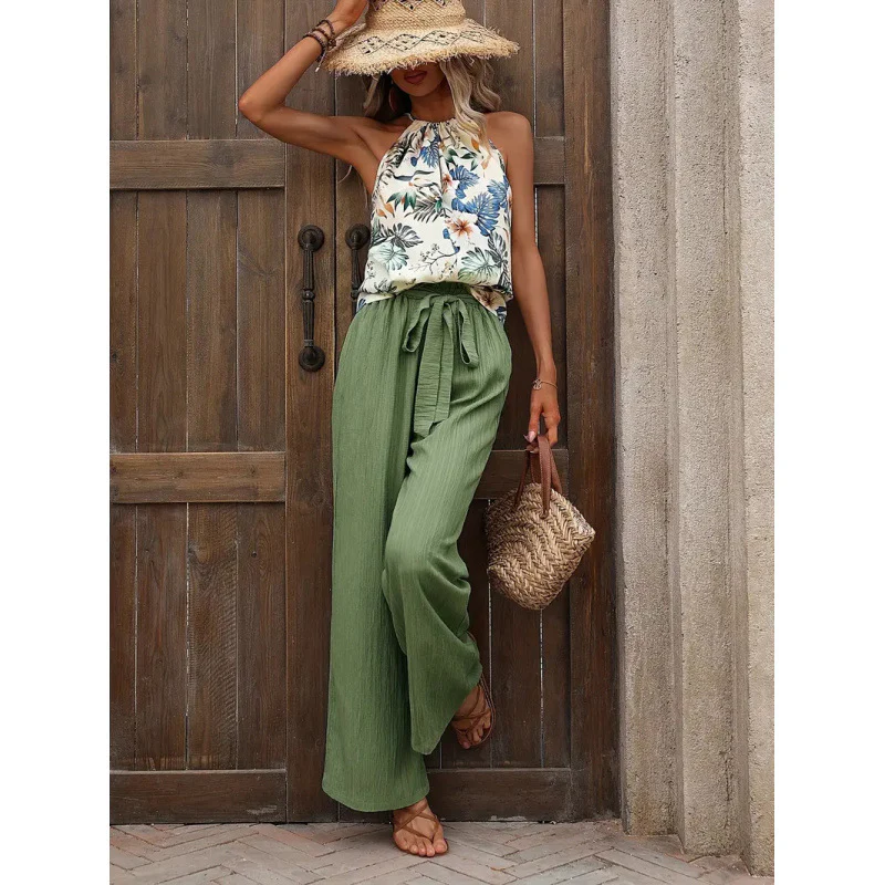 Damen Freizeithose mit gestreiftem Design und hochwertigem Taillengürtel R&B - Image 6