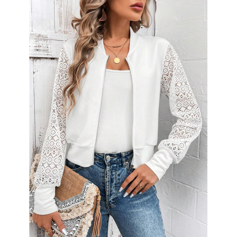 Damen Freizeitjacke mit stilvollen Spitzeinsätzen R&B - Image 4