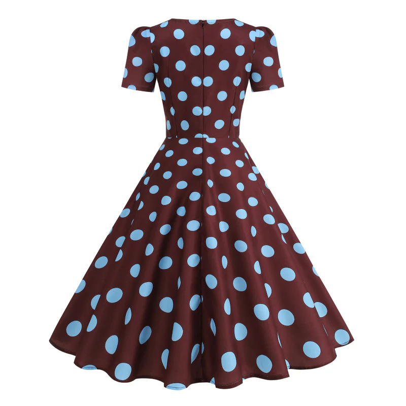 Damen Freizeitkleid mit floralem Design und schwingendem Rock R&B - Image 10