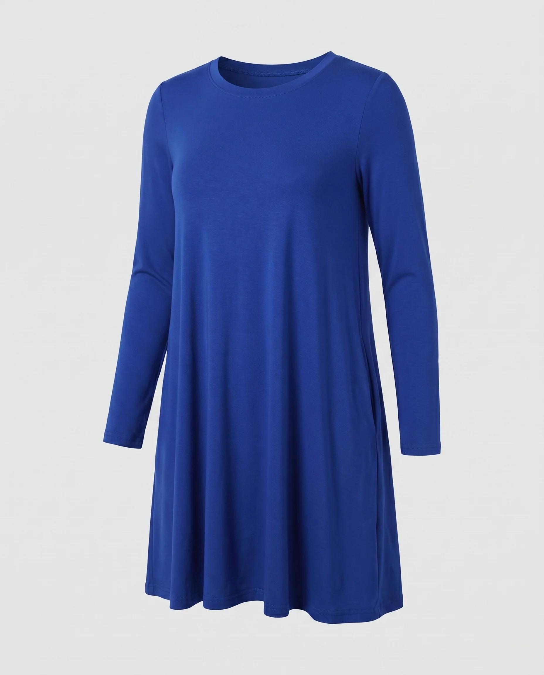 Damen Freizeitkleid mit langen Ärmeln und hohen Seitentaschen R&B - Image 5