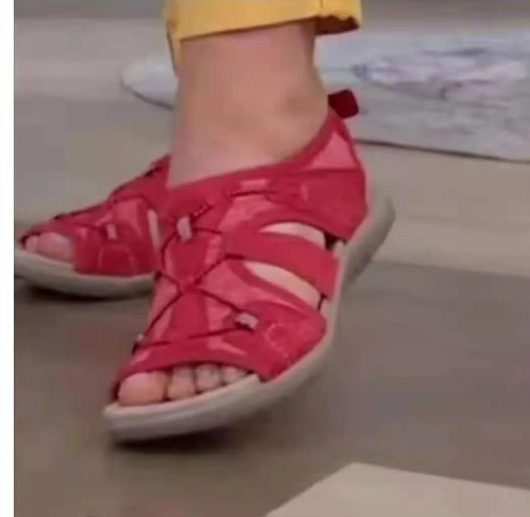 Damen Freizeitsandalen mit verstellbaren Riemen und ergonomischem Fußbett R&B - Image 6