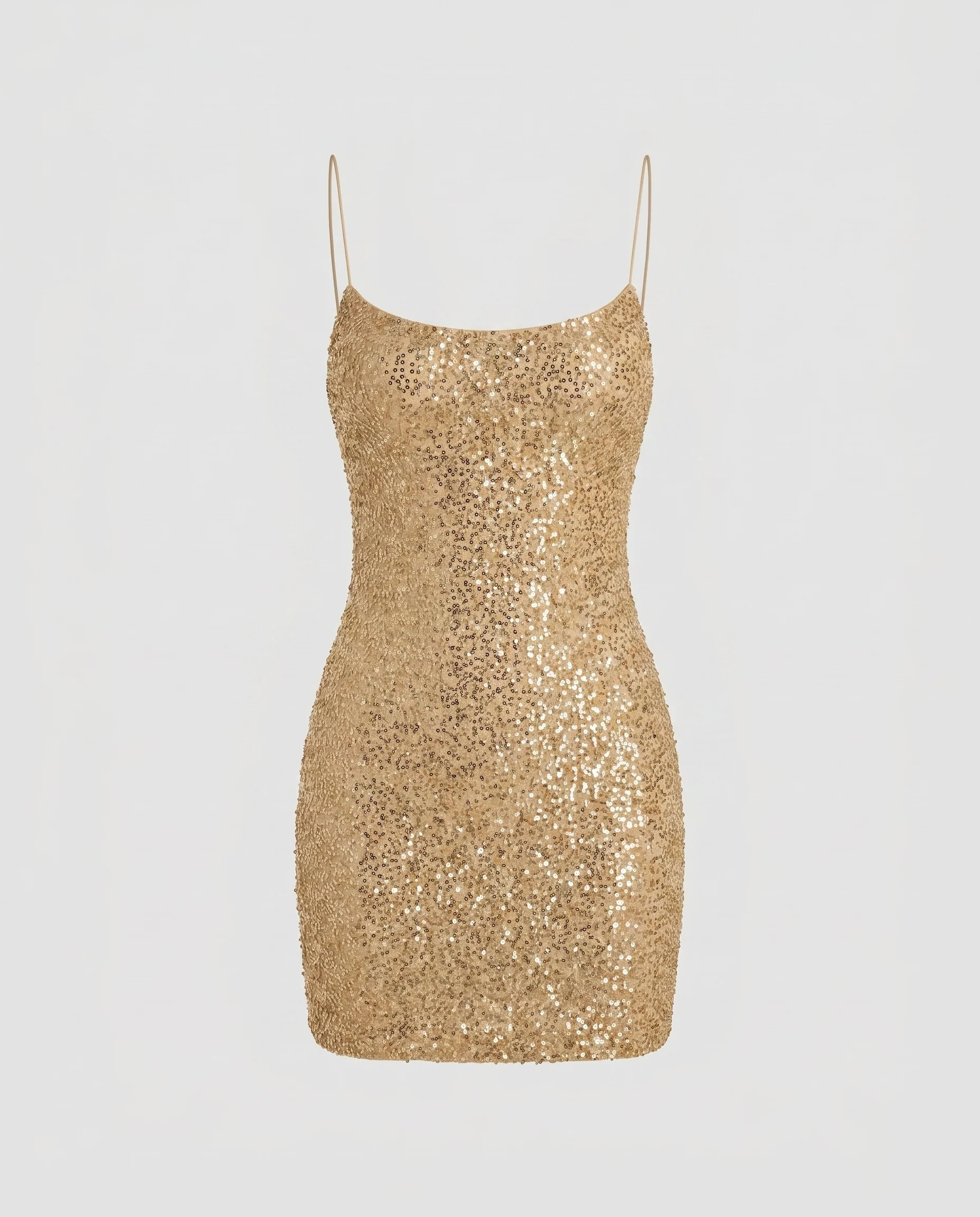 Damen Funkelndes Pailletten-Minikleid mit zartem Trägerdesign R&B - Image 5