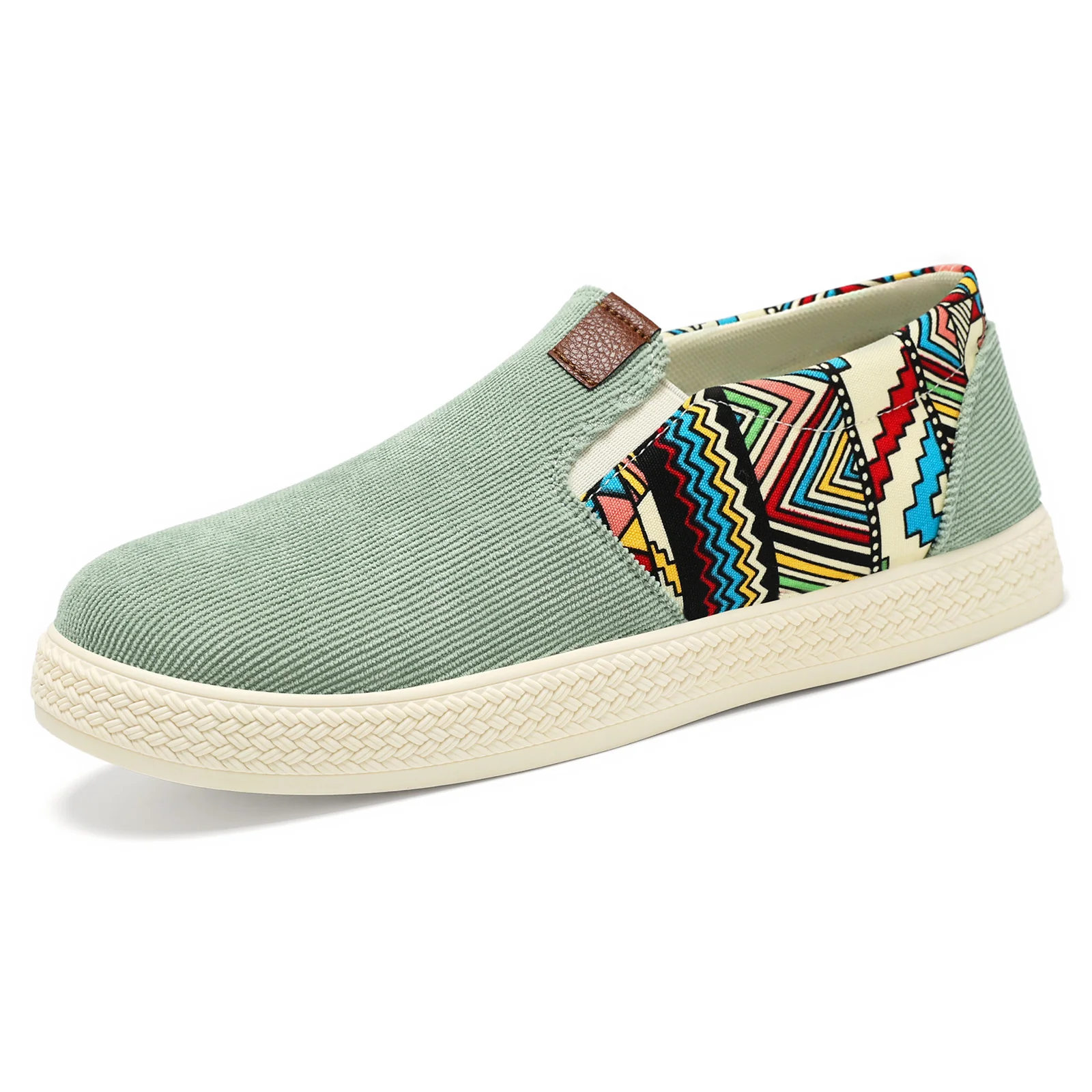 Damen Gemütliche Slip-On Sneakers mit buntem Muster und elastischem Einsatz R&B - Image 7