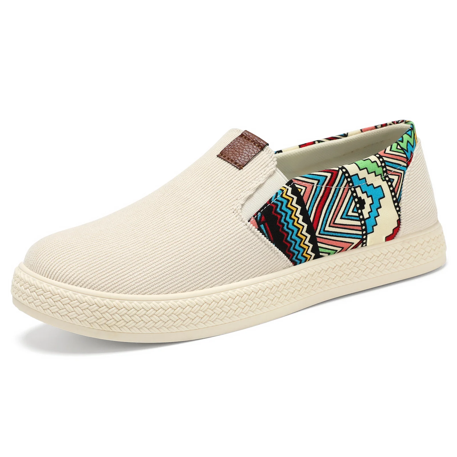 Damen Gemütliche Slip-On Sneakers mit buntem Muster und elastischem Einsatz R&B - Image 8