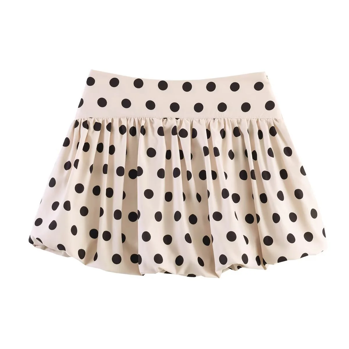 Damen gepuffter Rock mit spielerischem Punktedesign R&B