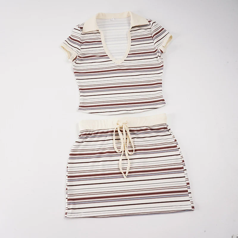Damen gestreiftes Zweiteiliges Freizeitoutfit Heidi-Mode - Image 7