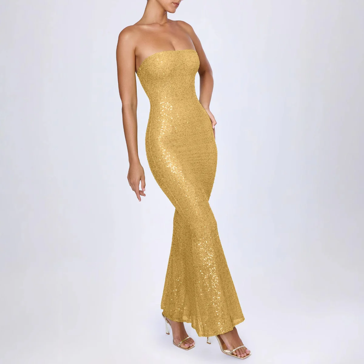 Damen Glamouröses Abendkleid mit figurbetontem Schnitt und schimmernden Pailletten R&B - Image 2