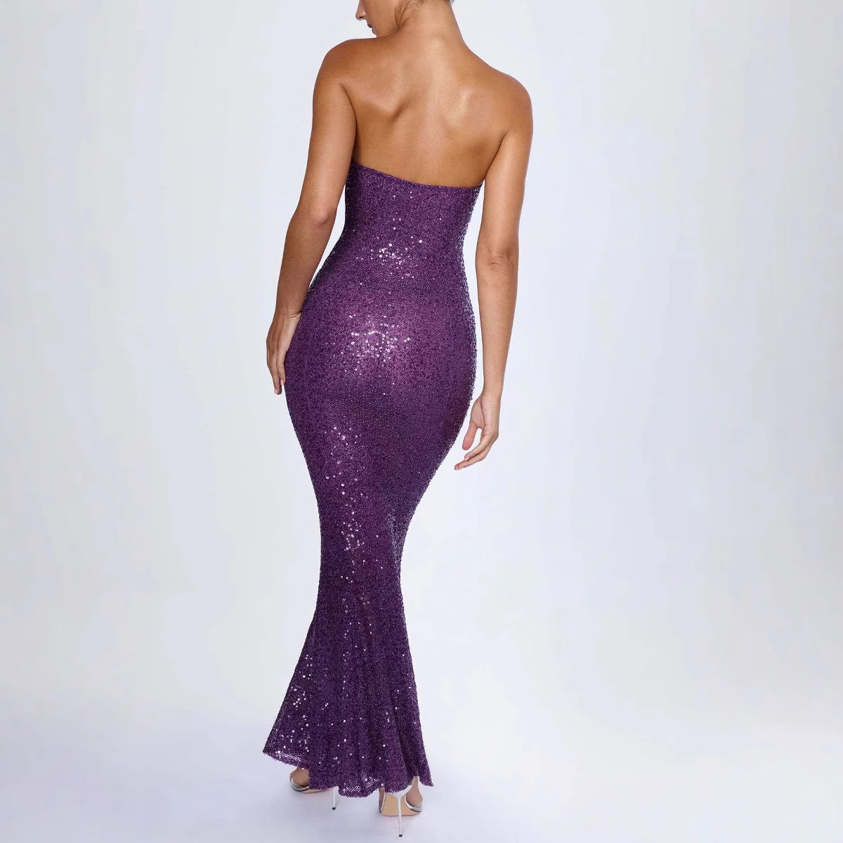 Damen Glamouröses Abendkleid mit figurbetontem Schnitt und schimmernden Pailletten R&B - Image 3