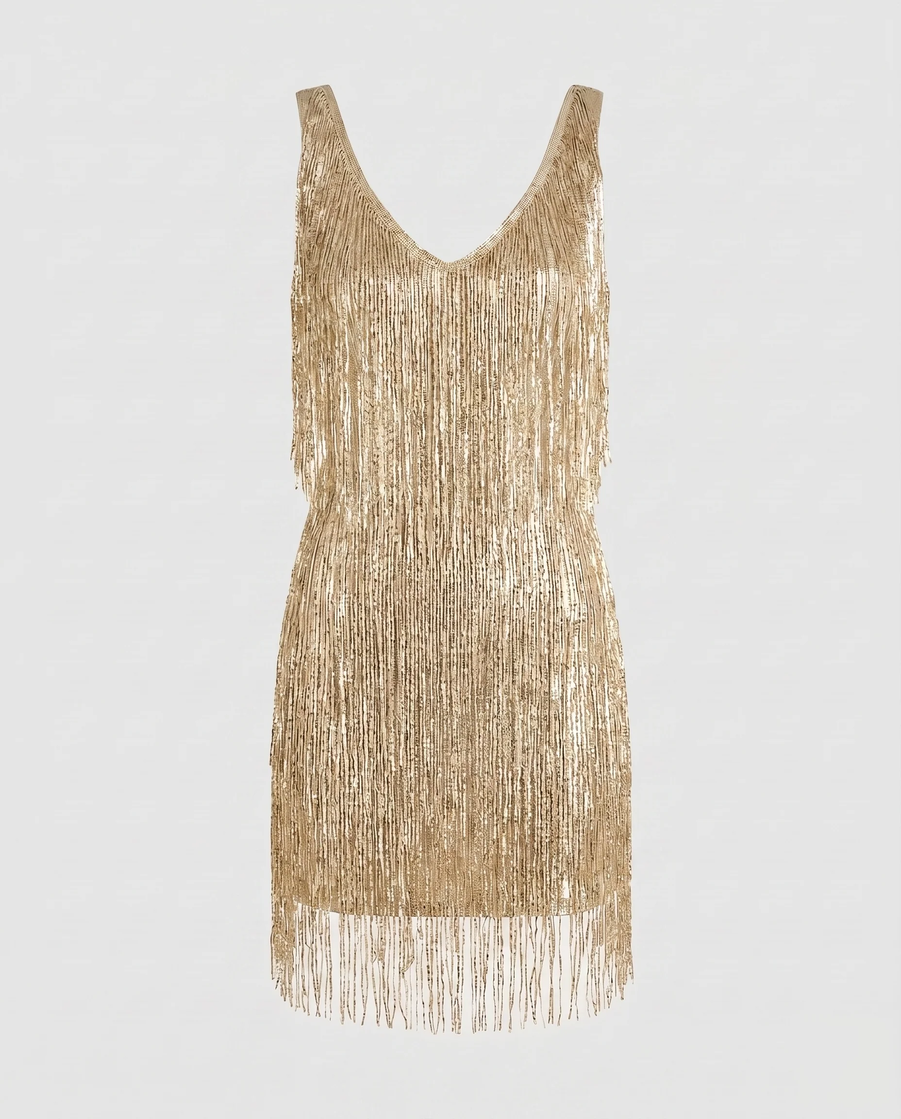 Damen Glamouröses Fransen-Minikleid R&B - Image 10