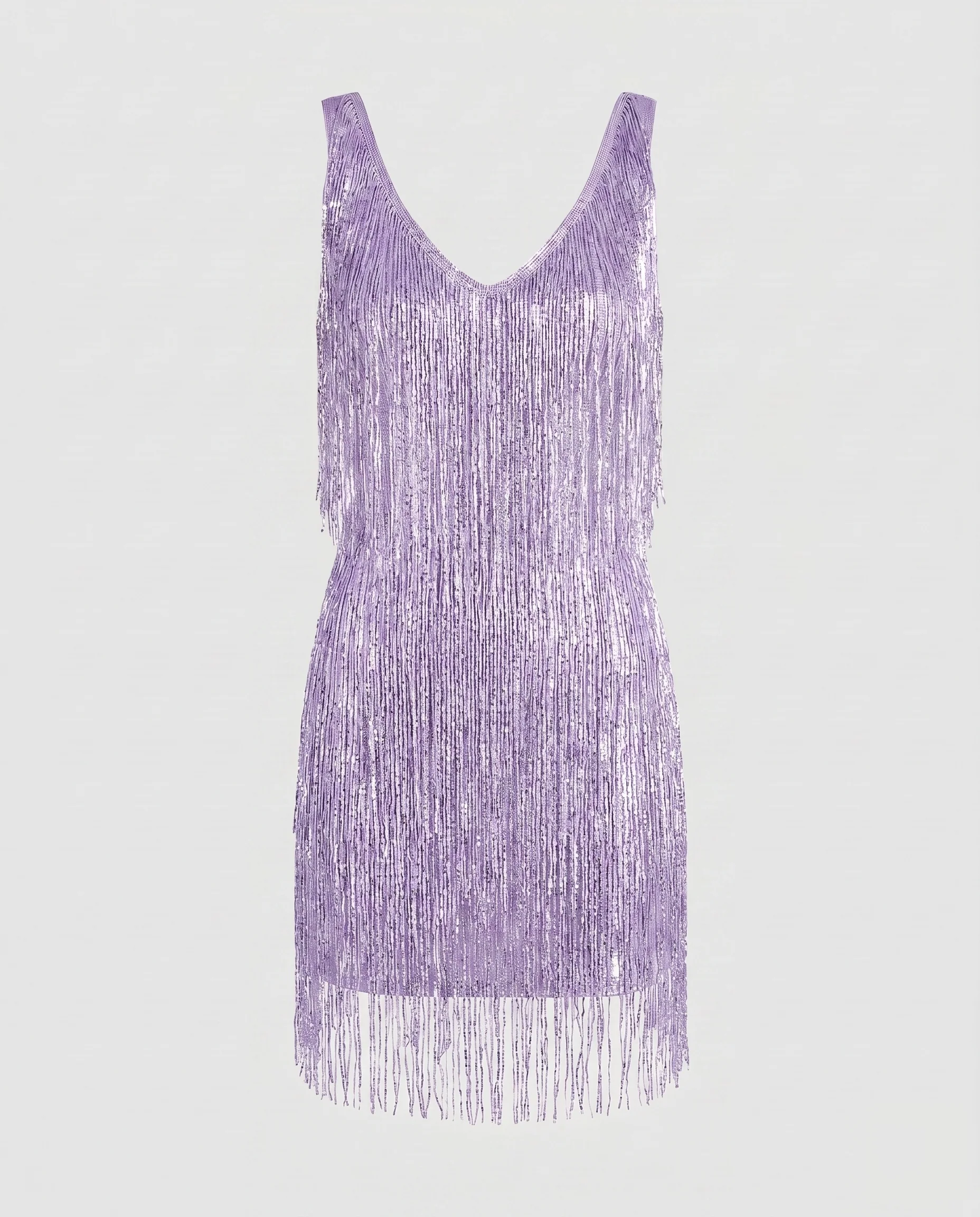 Damen Glamouröses Fransen-Minikleid R&B - Image 8