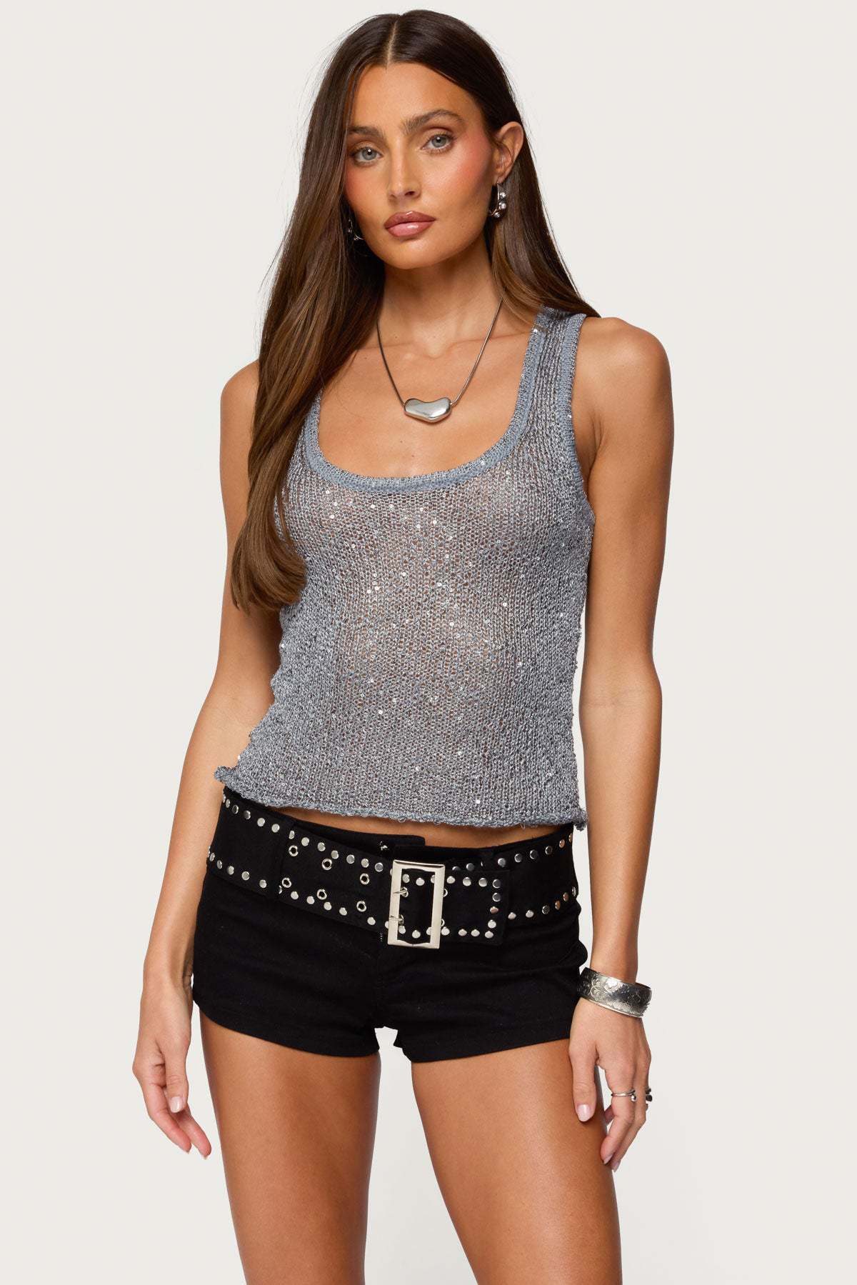Damen Glamouröses Glitzer-Tanktop R&B - Image 7