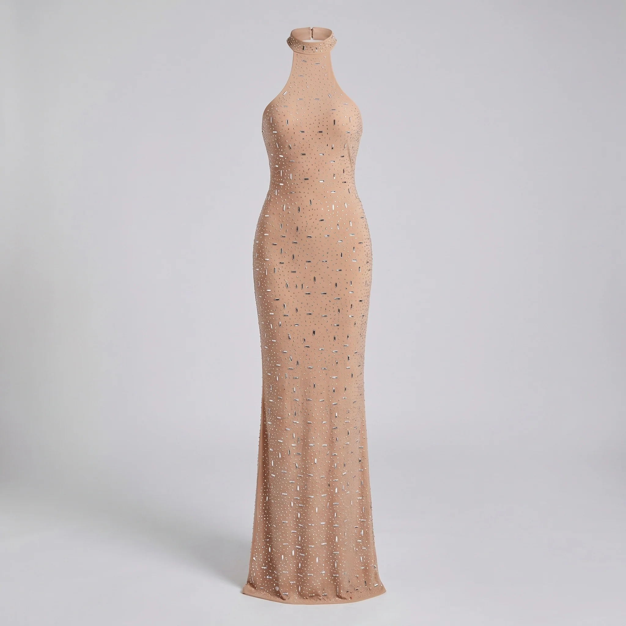 Damen Glamouröses Jumpsuit mit glitzerndem Design und halterförmigem Kragen R&B - Image 3