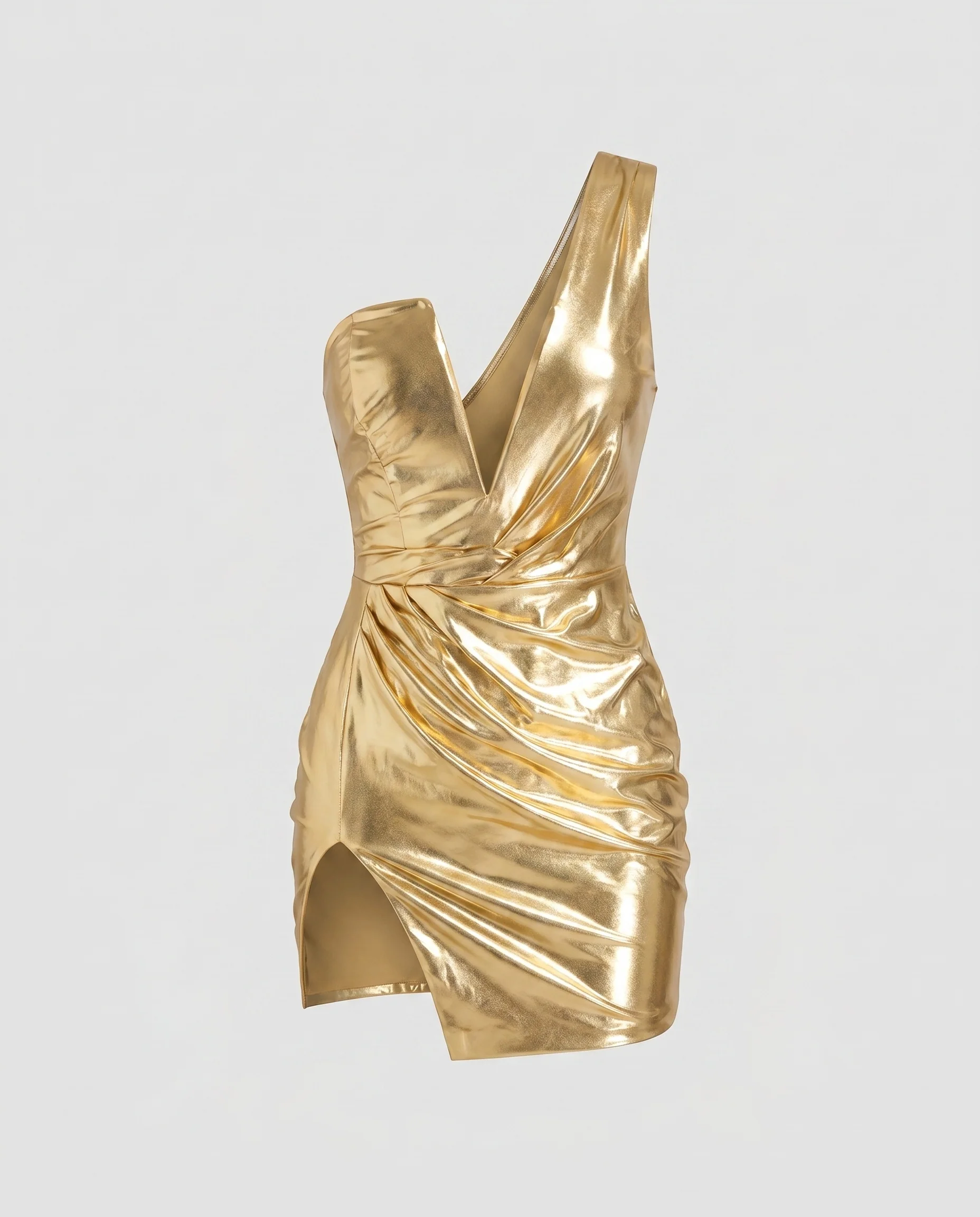 Damen Glamouröses Minikleid mit tiefem V-Ausschnitt und einzigartigem Glanz R&B - Image 4