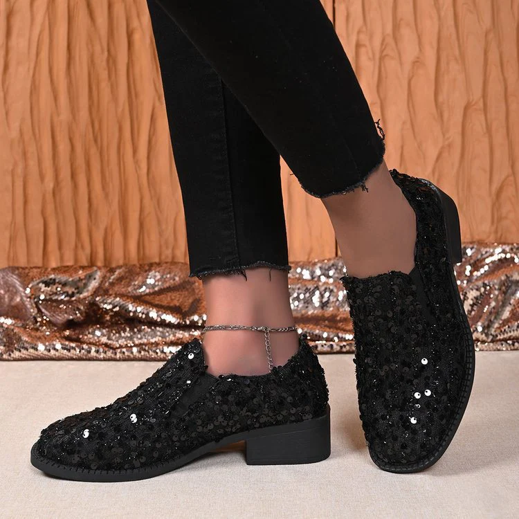 Damen glitzernde Ballerinas mit aufwendiger Strassverzierung und komfortabler Passform R&B - Image 4