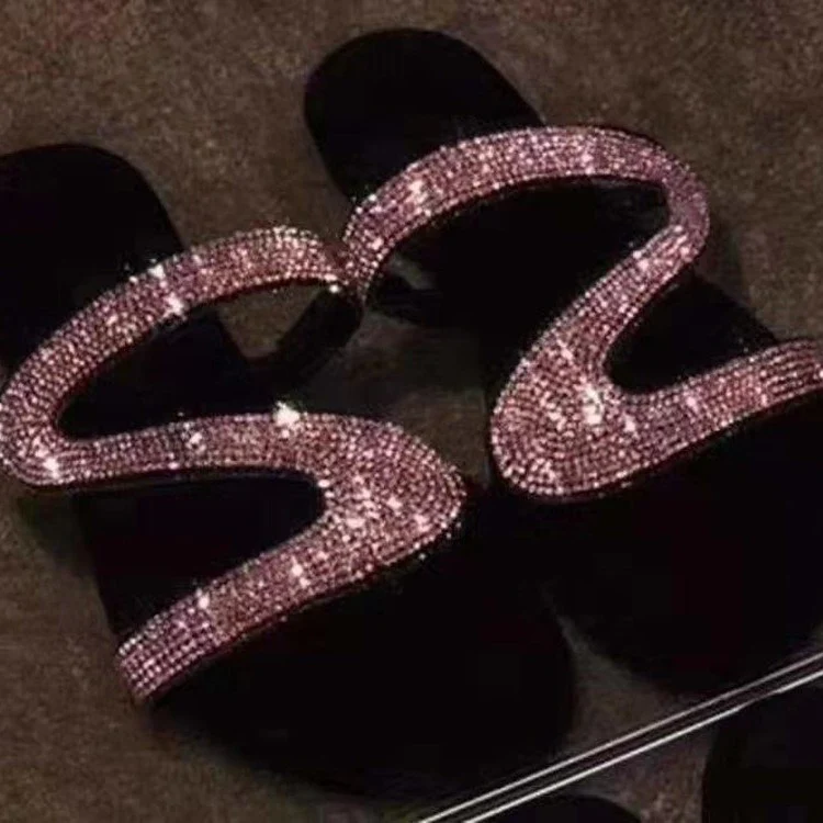 Damen Glitzernde Riemchensandalen mit komfortablem Fußbett und rutschfester Sohle R&B - Image 2