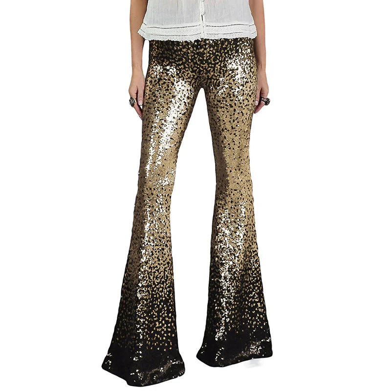 Damen Glitzernde Schlaghose mit Luxuriösem Pailletten-Muster R&B - Image 8
