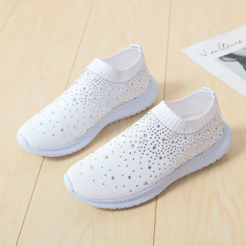 Damen Glitzernde Slip-On Sneaker mit atmungsaktivem Obermaterial und rutschfester Sohle R&B - Image 11