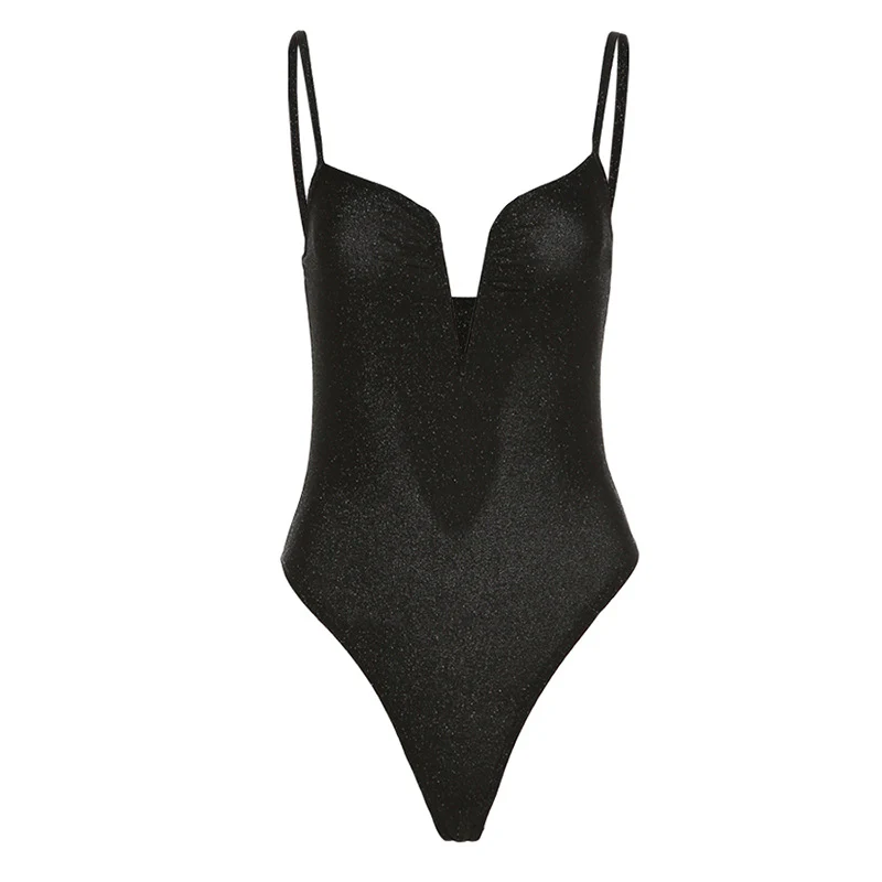 Damen Glitzernder Badeanzug mit tiefem V-Ausschnitt R&B - Image 6