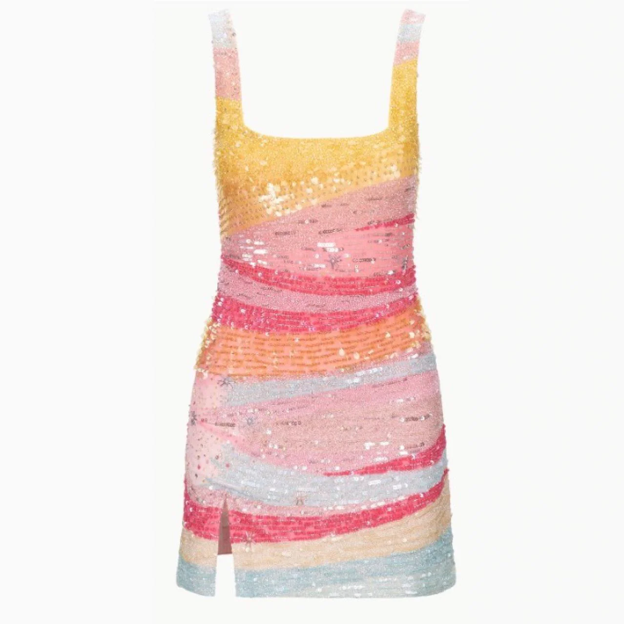 Damen Glitzerndes Cocktailkleid mit spielerischem Farbverlauf und raffiniertem Schlitz R&B - Image 2