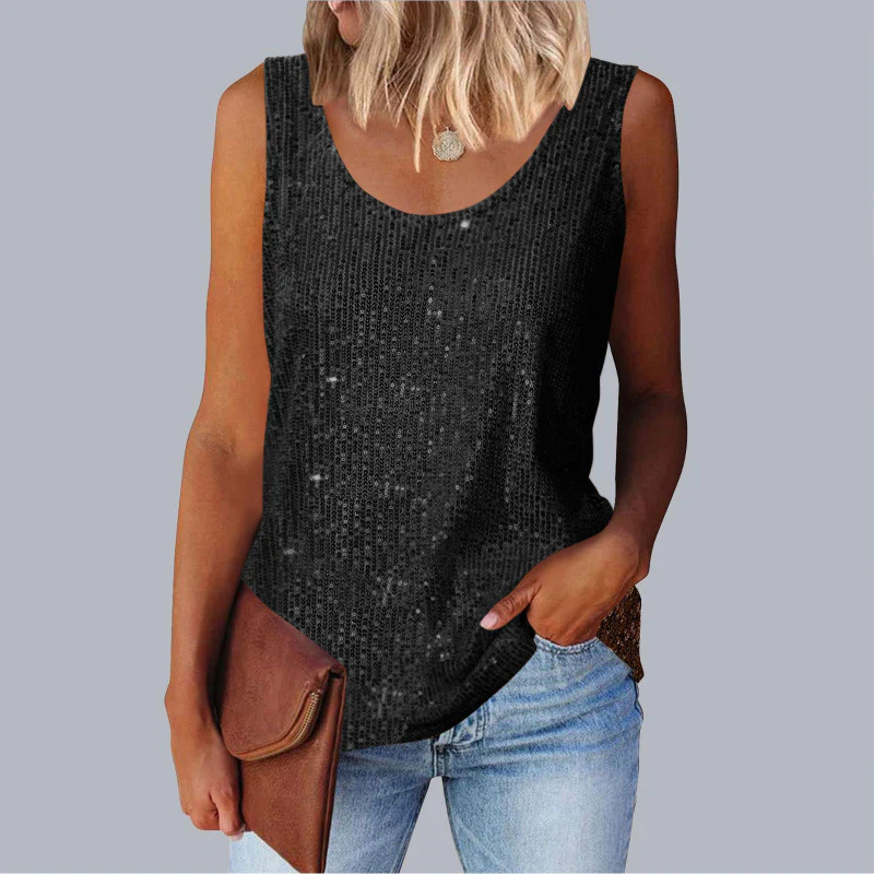 Damen glitzerndes Oberteil mit schimmerndem Stoff und figurfreundlichem Schnitt R&B - Image 13