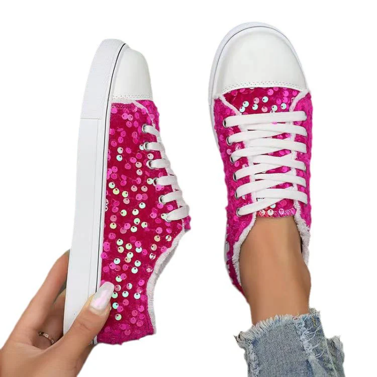 Damen Glitzernde Sneaker mit modischen Pailletten und lässigem Design R&B - Image 5