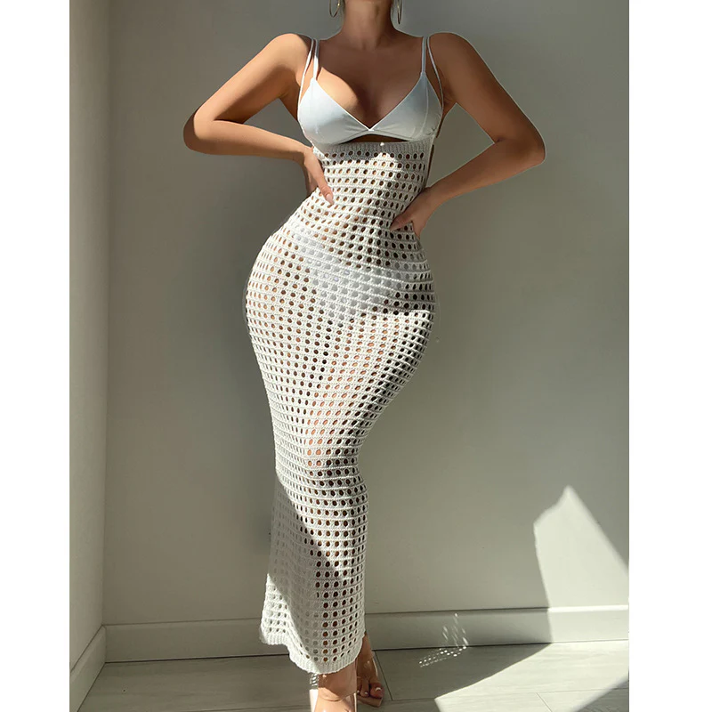 Damen Häkel-Maxikleid im figurbetonten Design R&B - Image 2