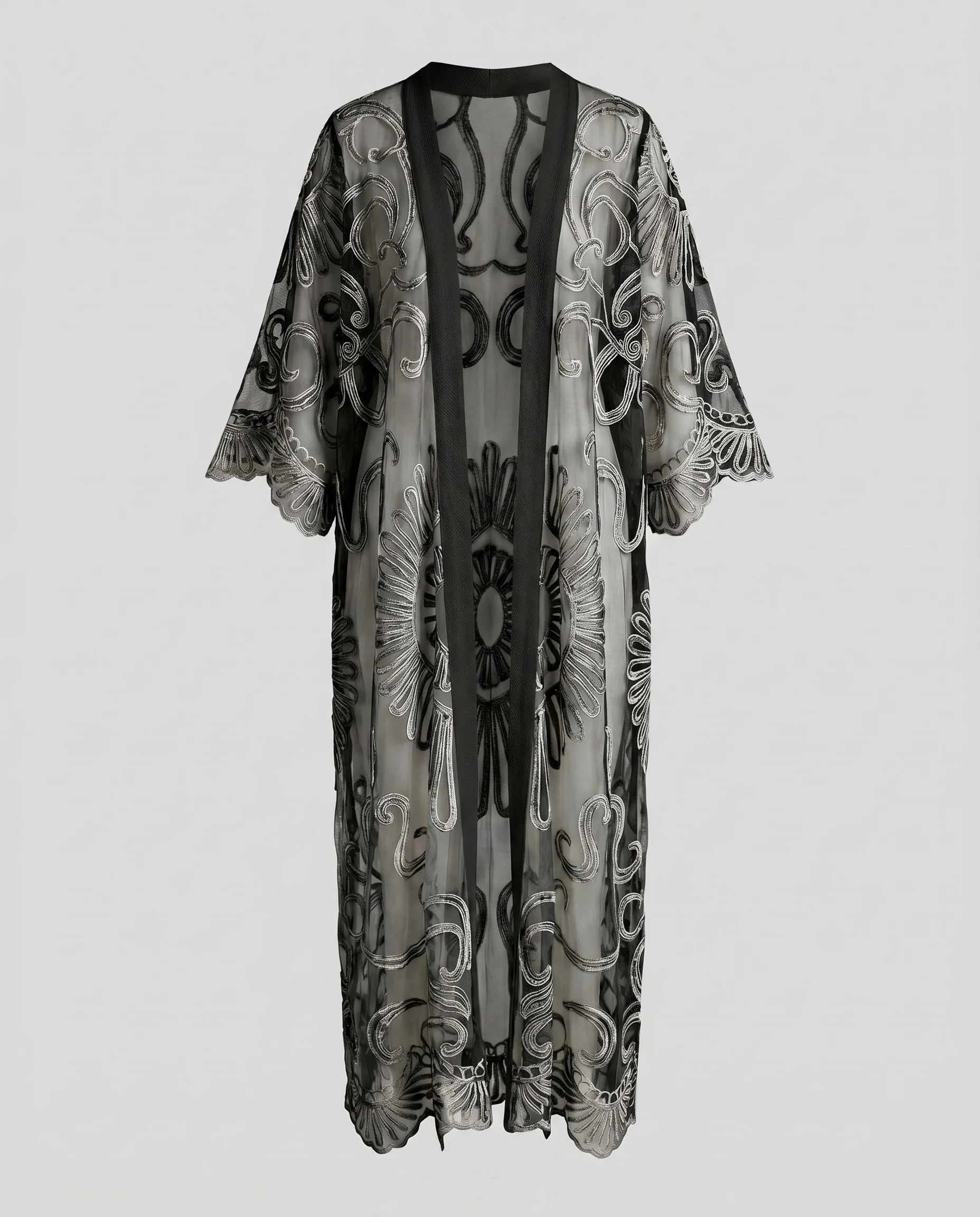 Damen Häkel-Strandkimono mit eleganter Spitze R&B - Image 6