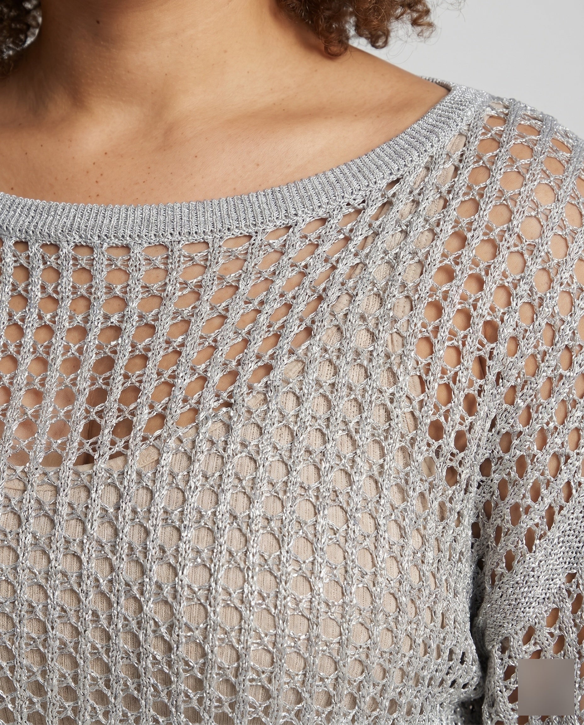 Damen Häkel-Strandpullover mit weiten Ärmeln R&B - Image 3