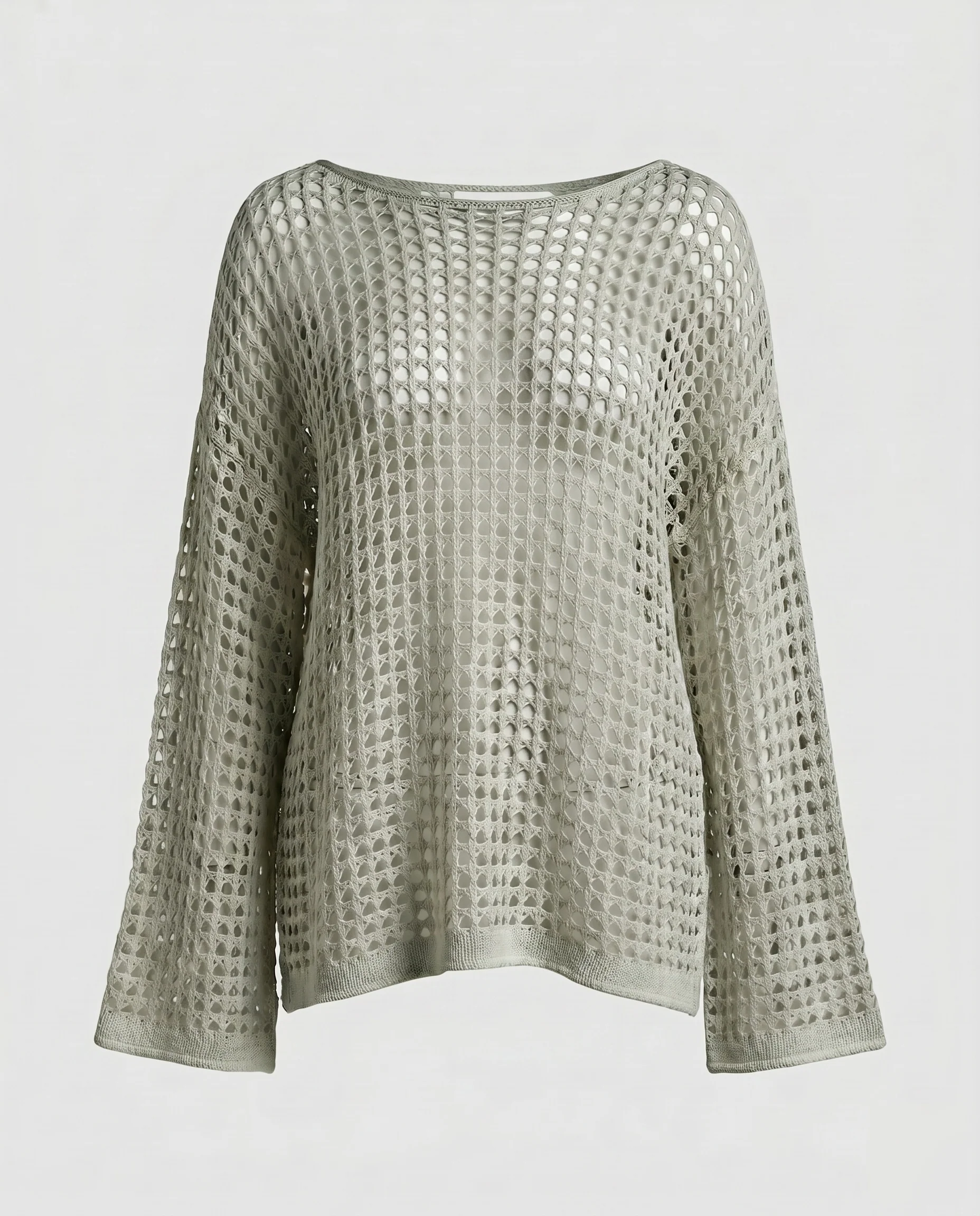Damen Häkel-Strandpullover mit weiten Ärmeln R&B - Image 7