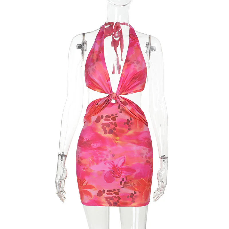 Damen Halterkleid mit floralem Design und femininem Schnitt R&B - Image 6