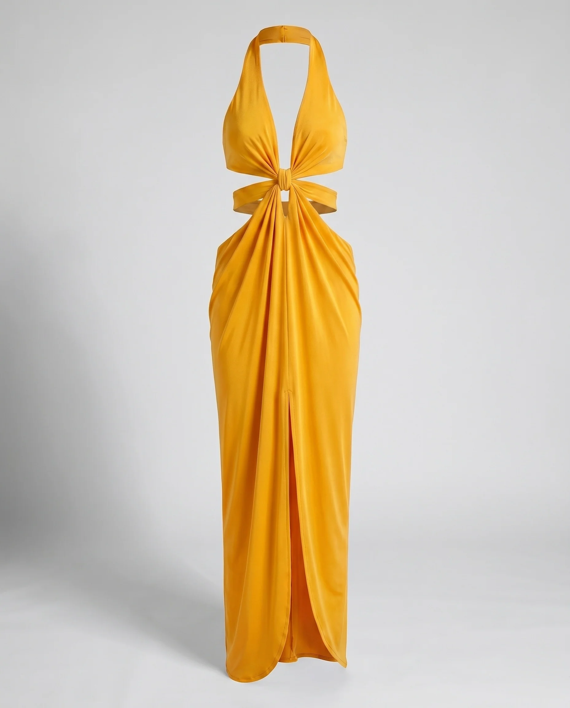 Damen Haltermaxikleid mit tiefem Ausschnitt und raffinierten Cut-Outs R&B - Image 6