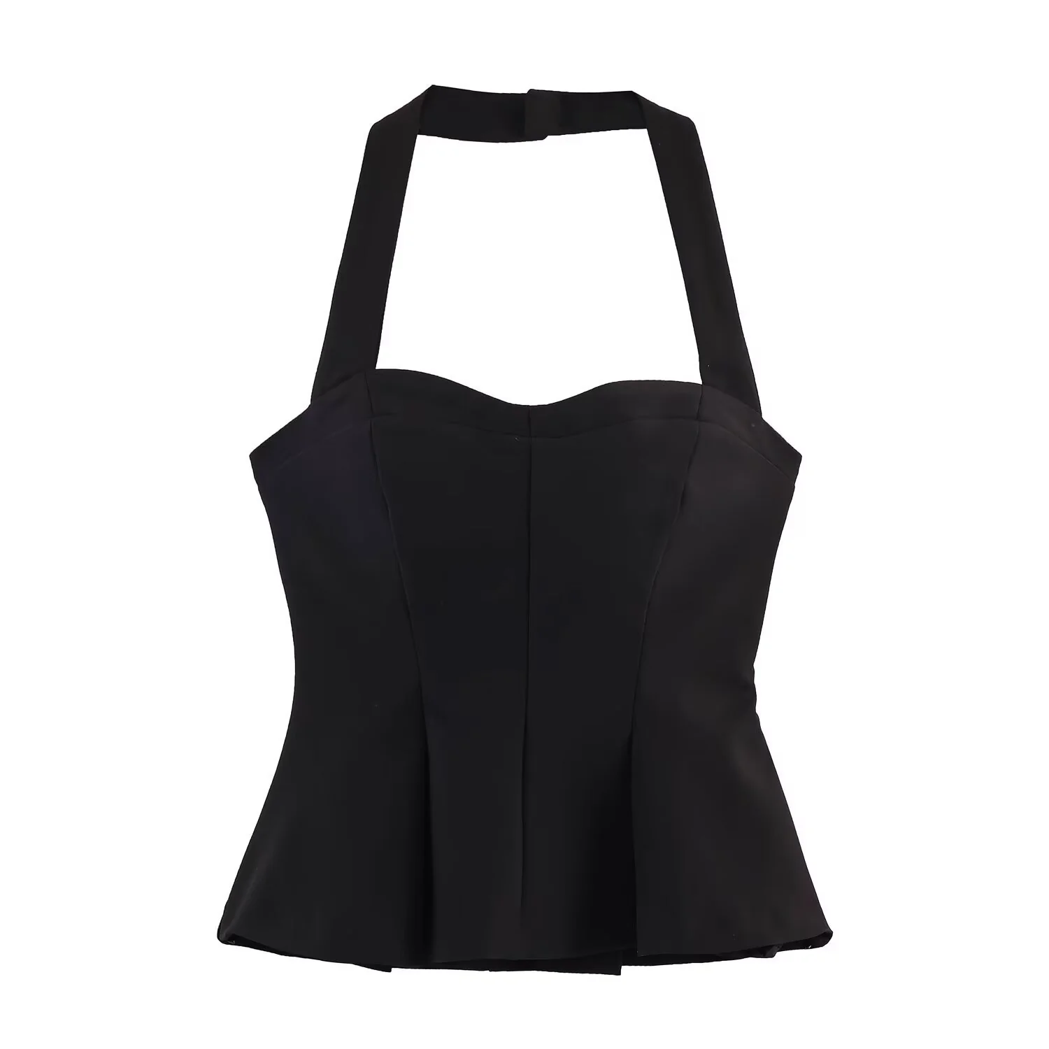 Damen Haltertop mit elegantem Taillenschnitt und feinen Plisseedetails R&B - Image 3