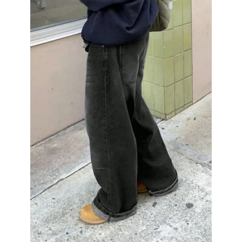 Damen High-Waist Baggy Jeans mit einzigartigem Waschungsverfahren R&B - Image 2