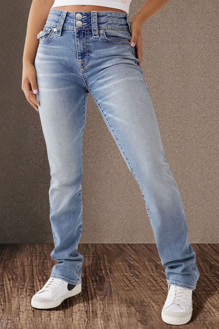 Damen High-Waist Jeans im Vintage-Look mit figurbetontem Schnitt R&B - Image 6