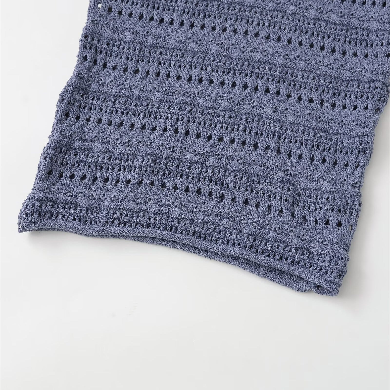 Damen Häkeloberteil mit strukturiertem Design und kurzen Ärmeln R&B - Image 4