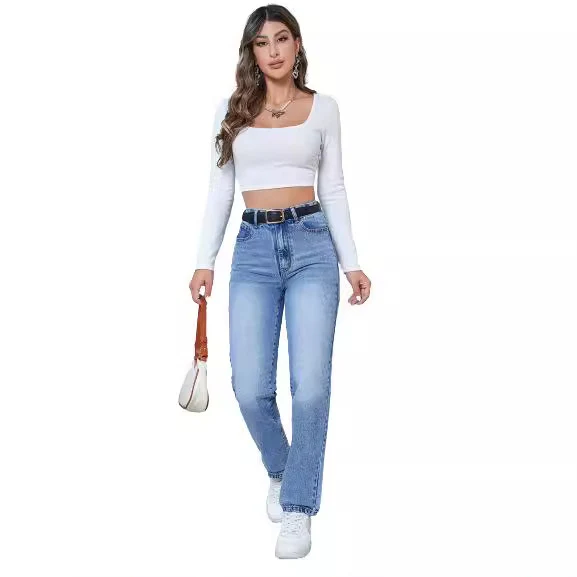 Damen Hoch taillierte Jeans mit schmalem Schnitt R&B - Image 4