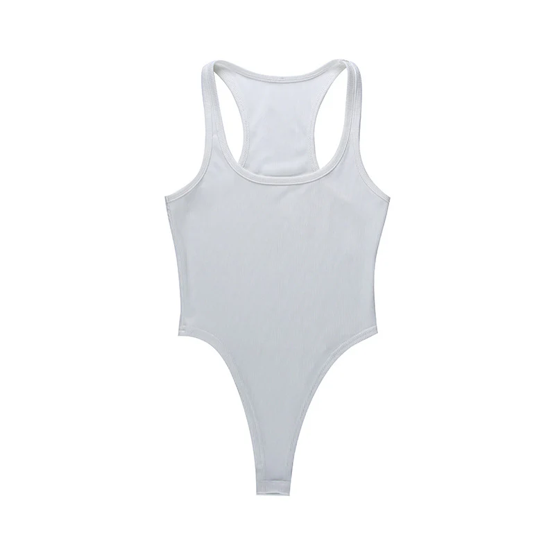 Damen hochgeschnittenes Body aus Rippenjersey mit breiten Trägern R&B - Image 8