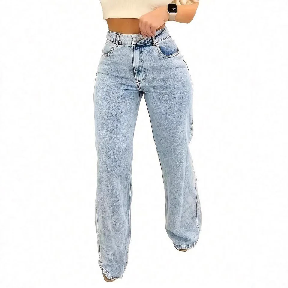 Damen Hochtaillierte Jeans mit lässigem Schnitt und modernen Waschungen R&B - Image 4