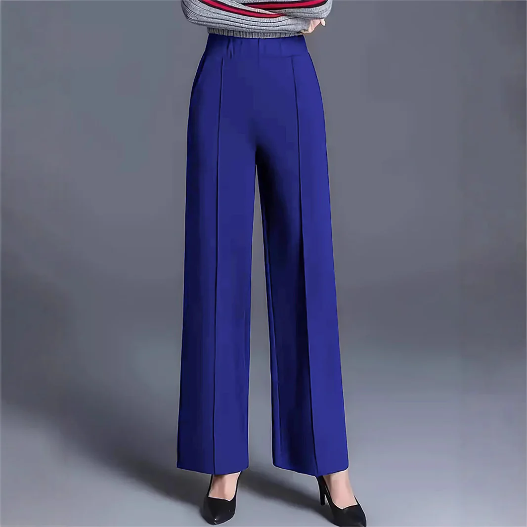 Damen Hochtaillierte Palazzo-Hose mit seitlichen Falten R&B - Image 2