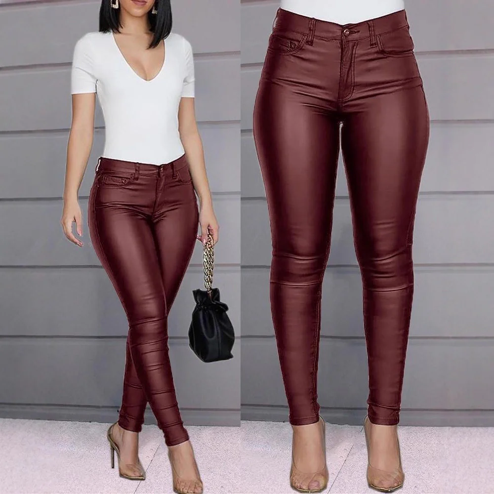 Damen Hochwertige Kunstlederhose R&B - Image 2