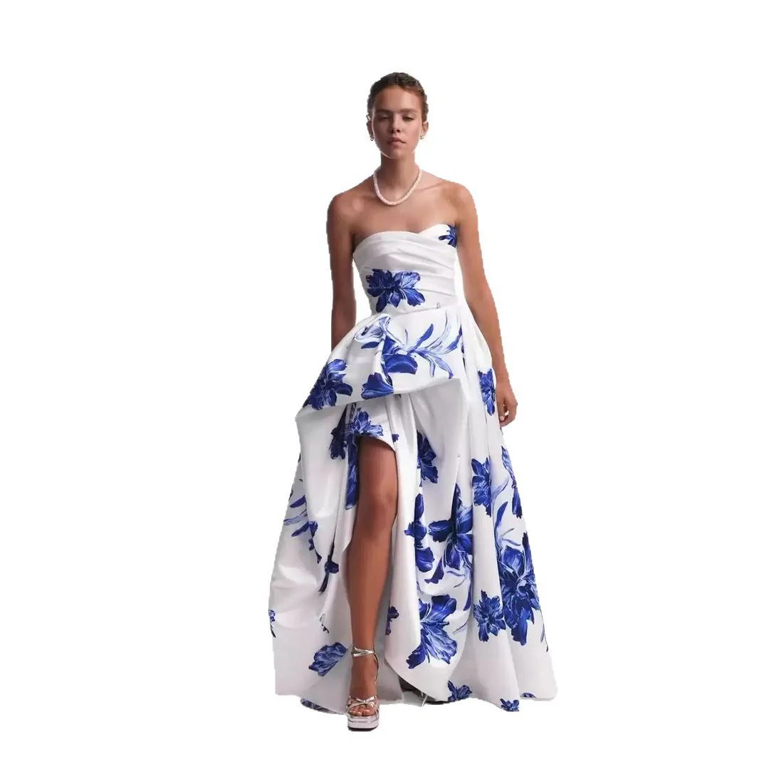 Damen Hochzeitskleid mit strapless Design und floralen Applikationen R&B - Image 5