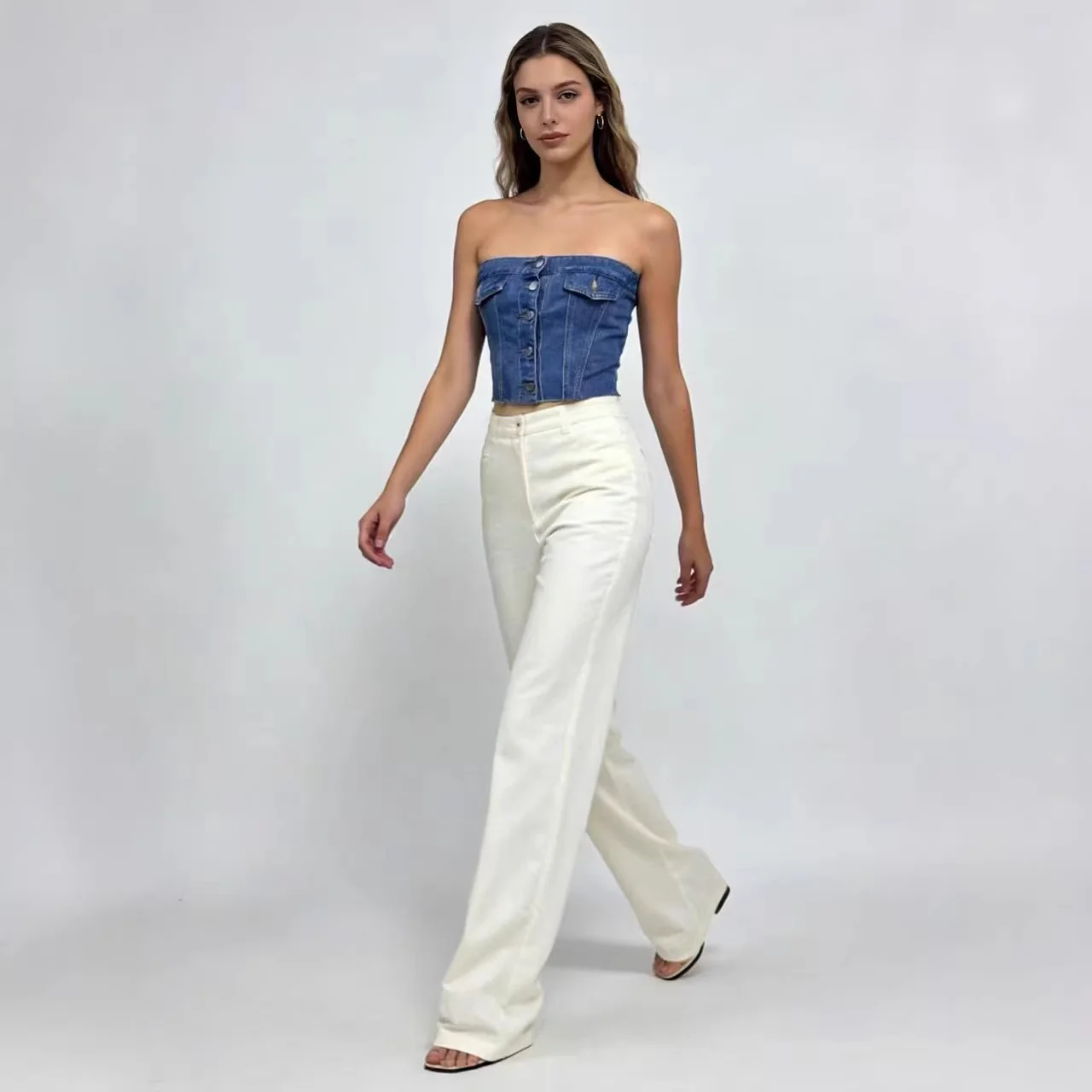 Damen Jeans Bustier Top R&B - Image 4