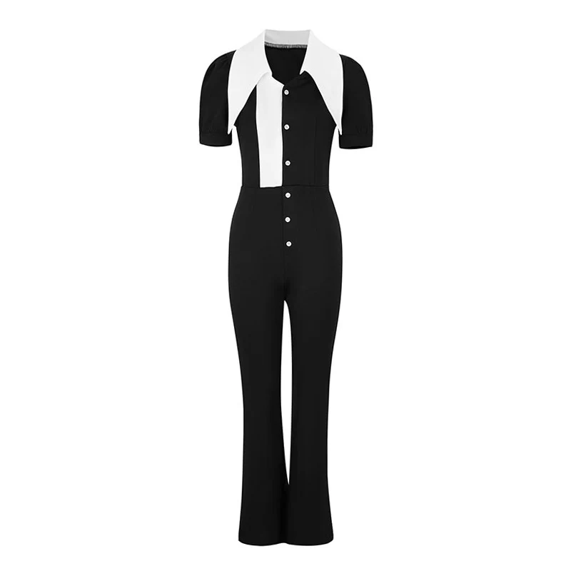 Damen Jumpsuit mit eleganter Kragenpartie und figurbetontem Schnitt R&B - Image 5